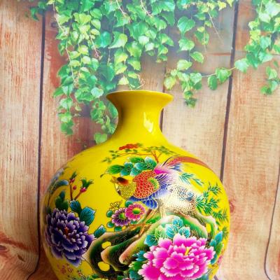 Bình hút lộc chim phượng hoàng - hoa mẫu đơn